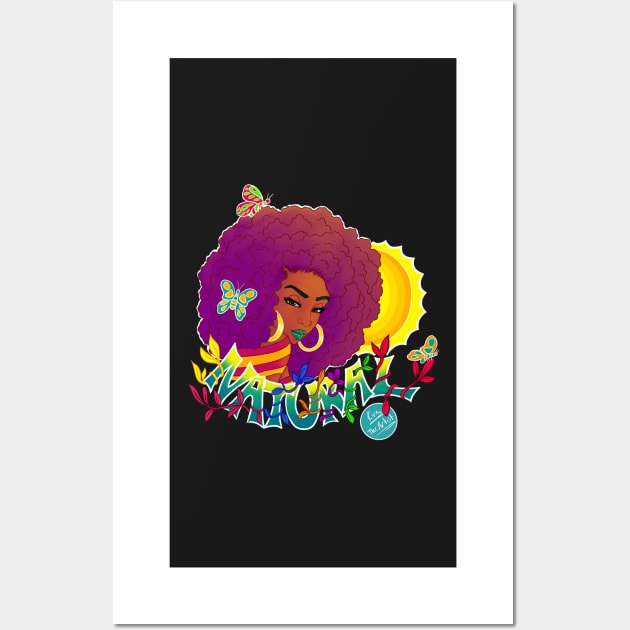 Natural | Black Woman Art Wall Art by kiraJ